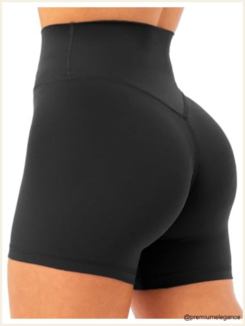 Women's High Waist Biker Shorts 4.5" Yoga Running Cycling Scrunch Butt